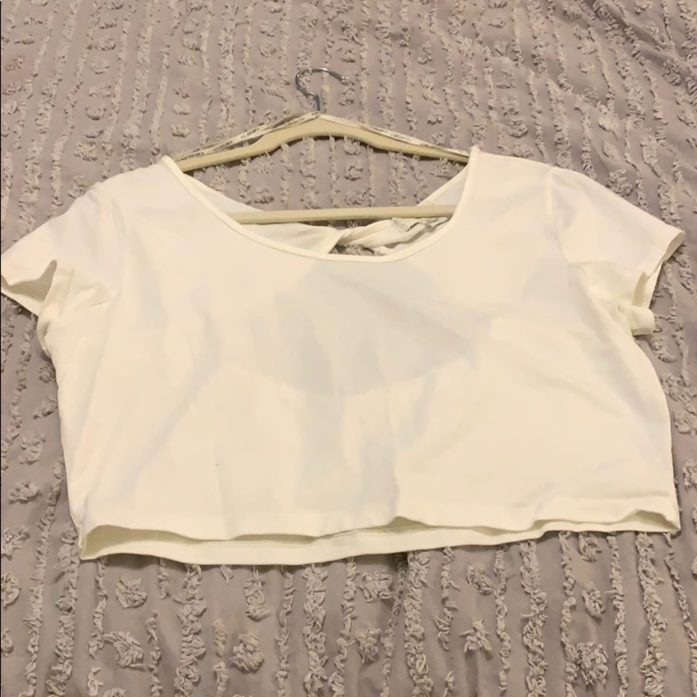 Cream crop top